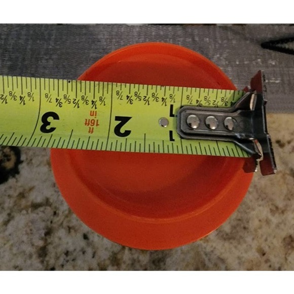 Vintage Anchor Hocking Floral Design Glass Container Red/Orange Lid - Picture 4 of 5